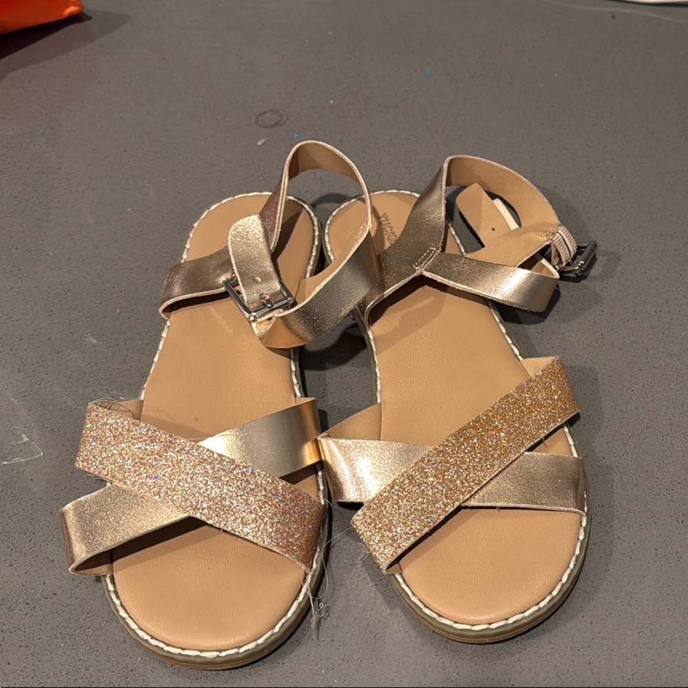Gold Strappy Sandals